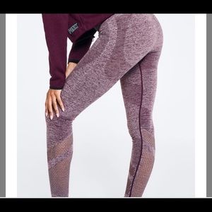 PINK seamless leggings in purple
